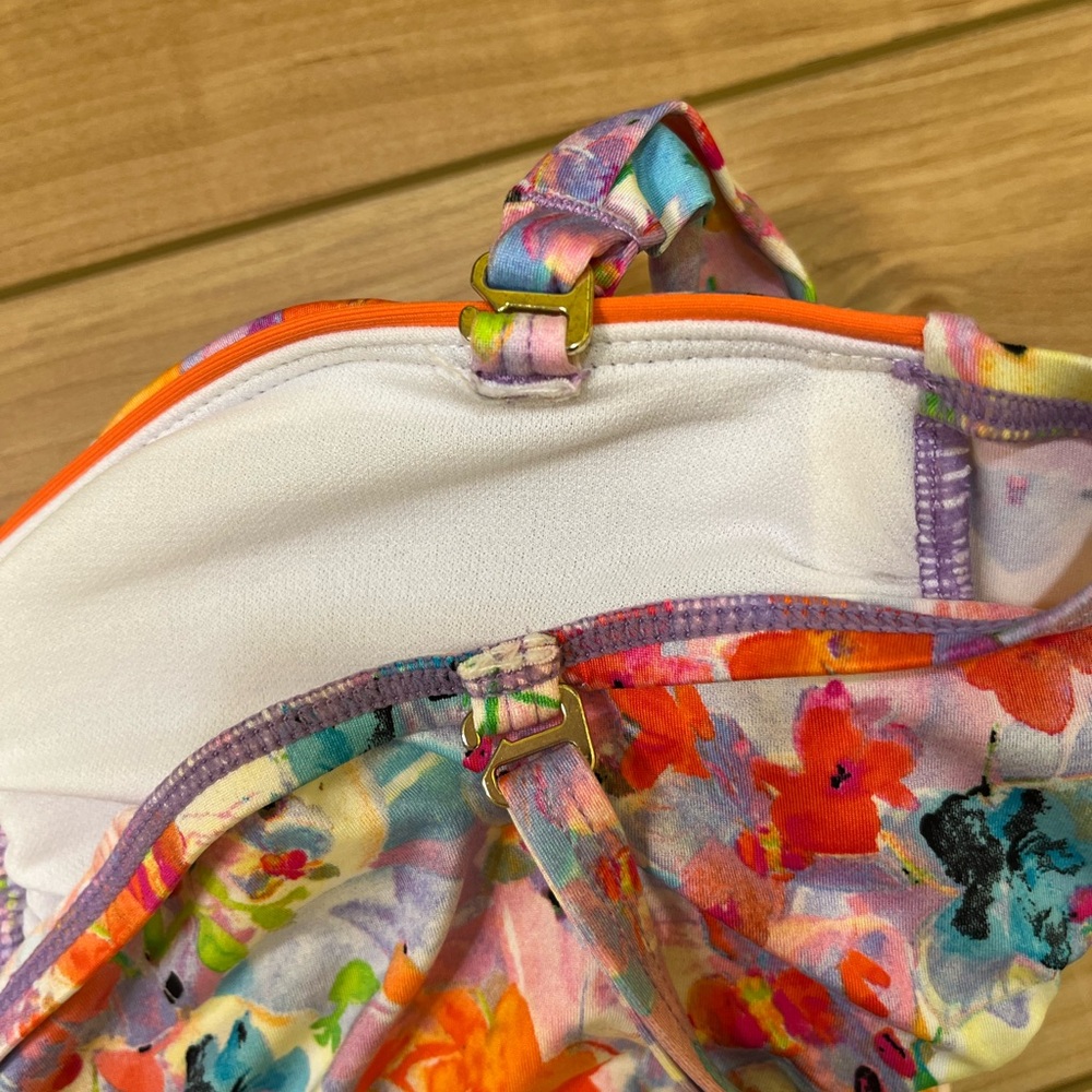Liz Claiborne Floral Convertible Tankini Top Size 8 - Picture 10 of 12